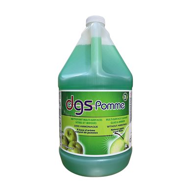 Nettoyant multi-surface vitre et miroir sans ammoniaque, fragrance de pomme 4X4 L
